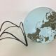 Globe terrestre en braille vintage pour malvoyants