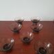 Set of 7 black vintage glasses
