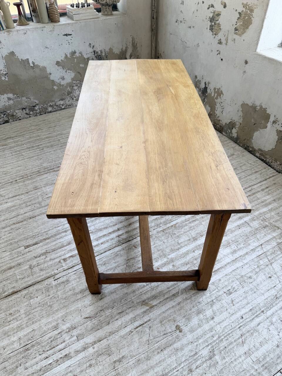 Table de ferme chêne doré 160cm