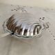 Beurrier coquille Saint Jacques en inox , années 50 , vintage