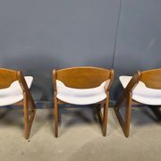 Vintage brutalist dining chairs, set of 6 - 1960s