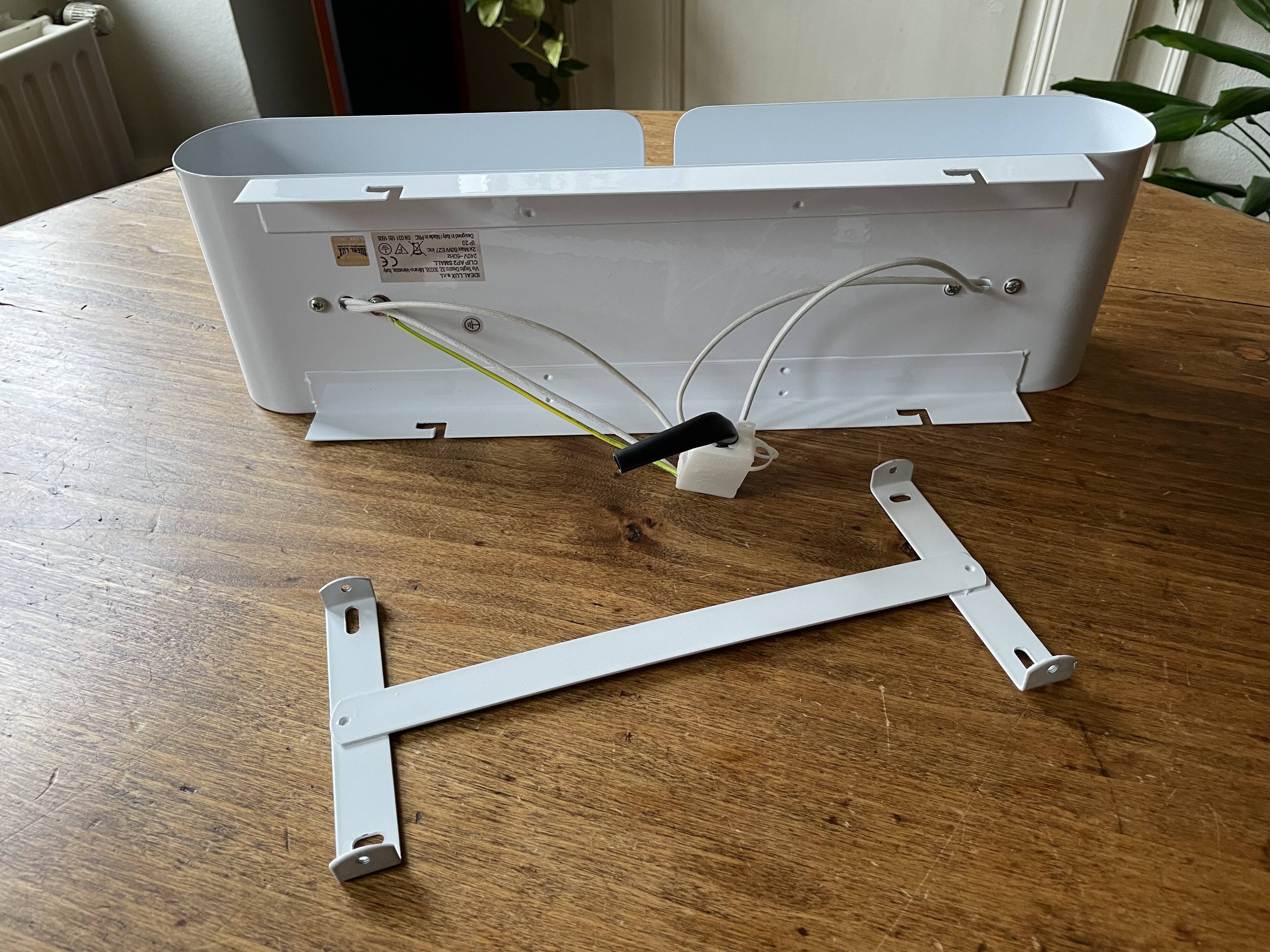 Ideal Lux wall light, Clip ap2 small