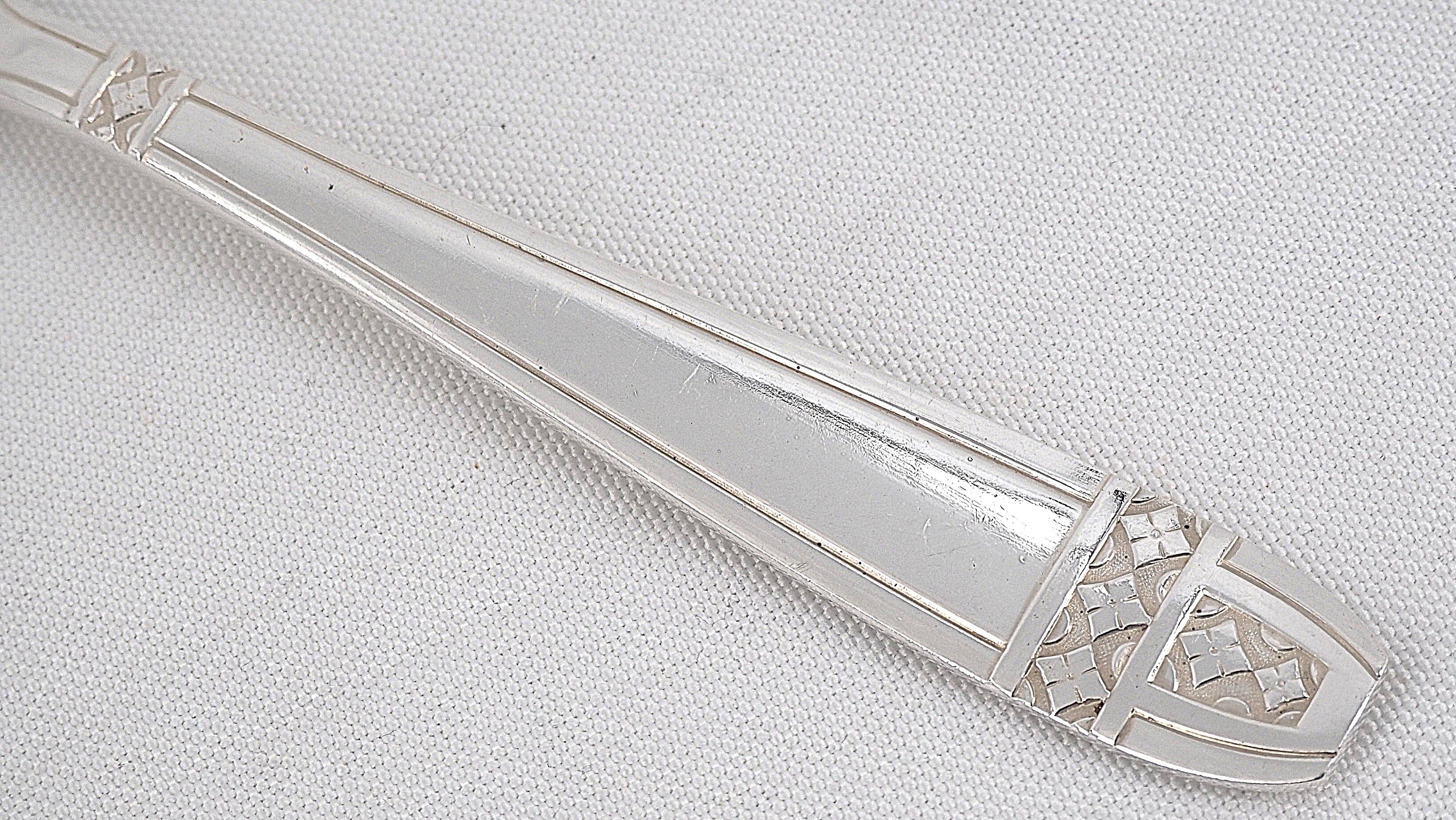 12 dessert spoons Grand Prix model silver-plated 18 cm excellent condition