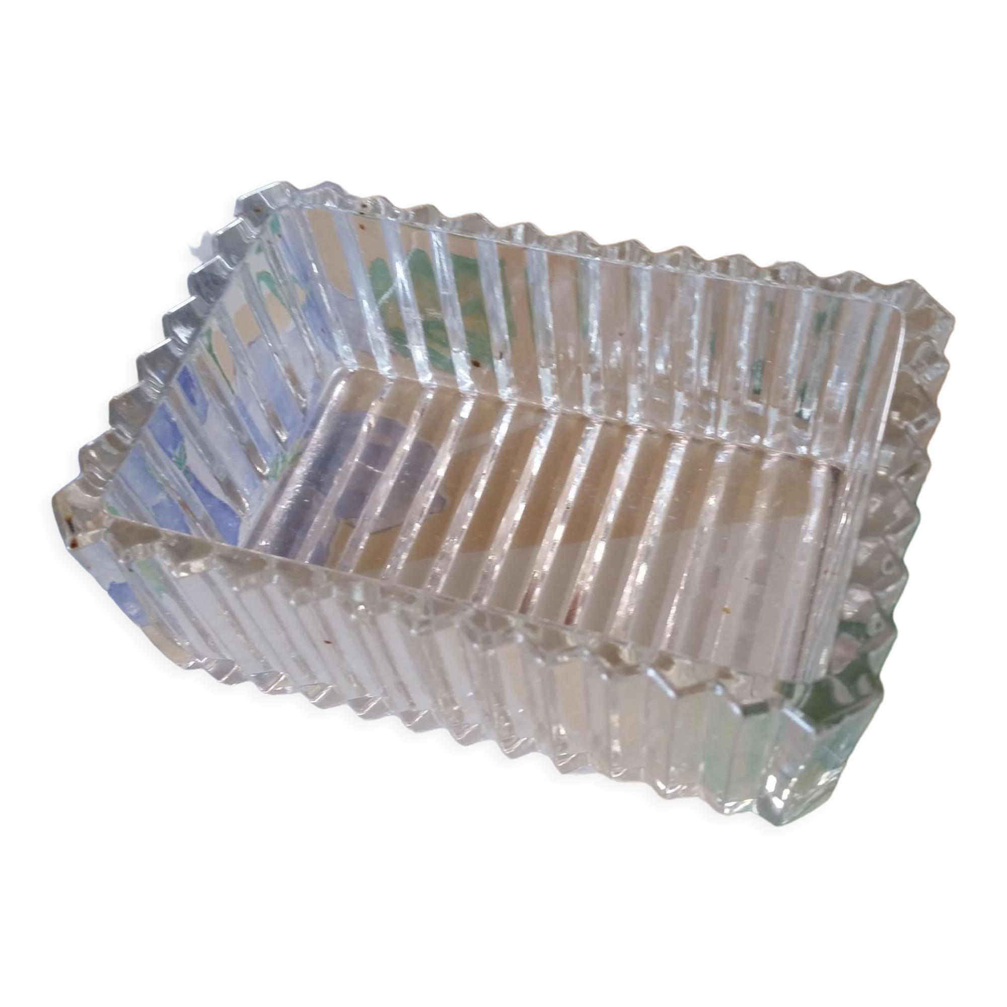 Square crystal candy bowl or empty pockets