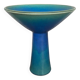 Ancien Bougeoir Coupe Céramique Bleue & Verte Scandinave Vintage