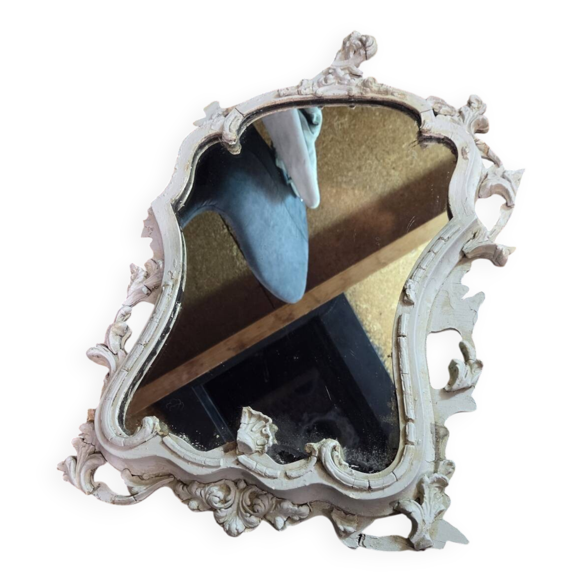 Antique 19th Century Dutch Trumeau Mirror – Rococo Style