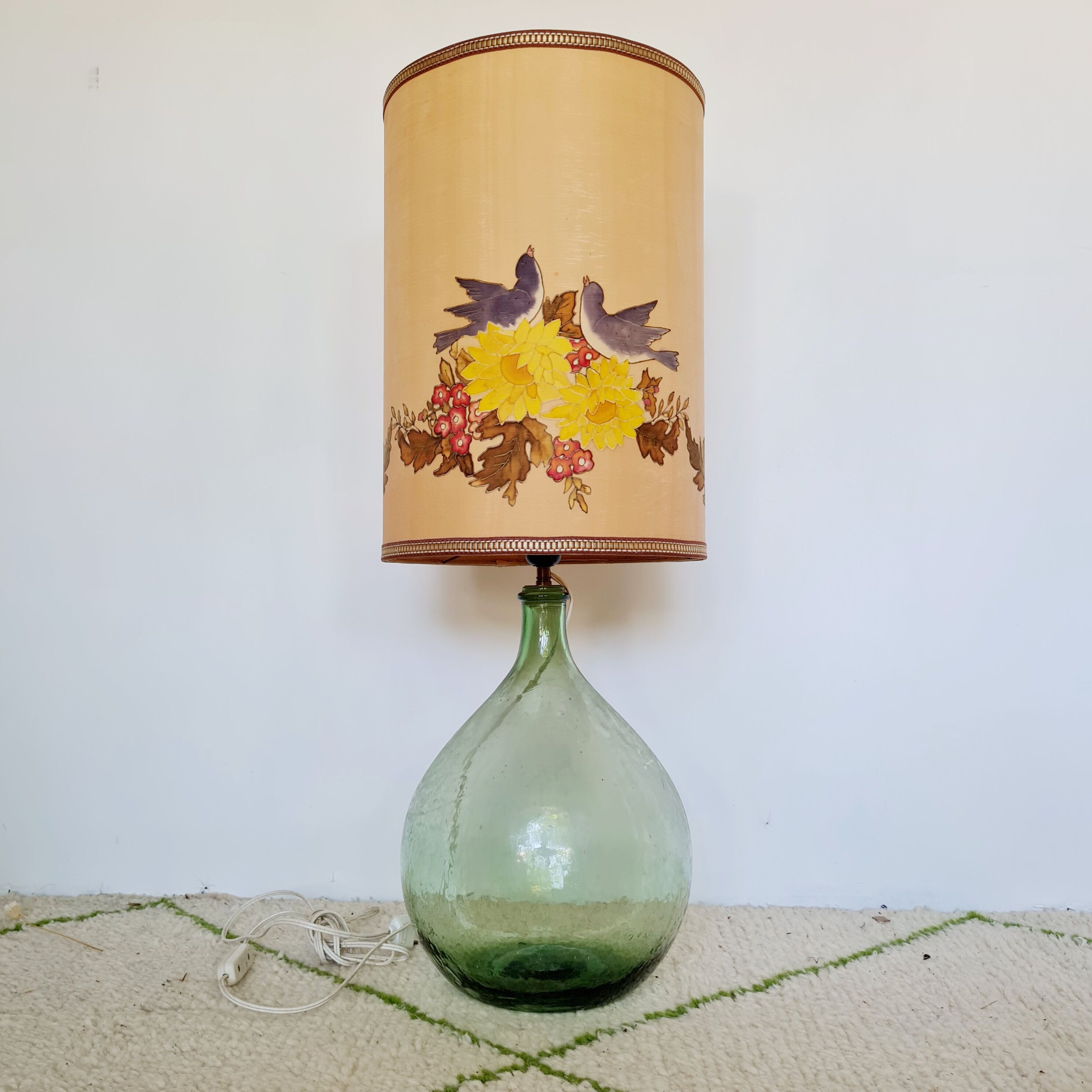 Lady jeanne lamp and silk lampshade