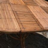 Extension rattan table circa 1960