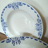 Set of 11 plates hollow sarreguemines