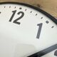 Vintage Black School Wall Clock from Lathem, 1980s