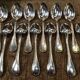 Set of 12 silver-plated soup spoons from Christofle, Rubans model