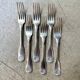 6 Christofle silver-plated forks, shell design