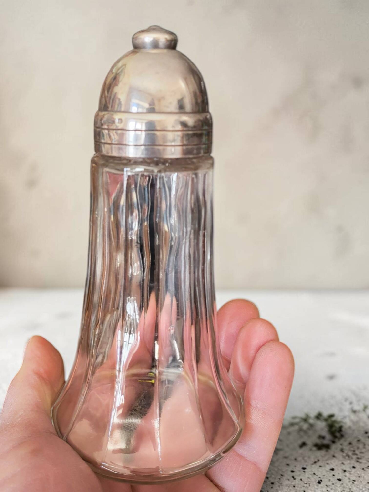 Silver-plated metal shaker by Christofle