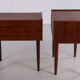 Ensemble de tables de chevet de Danisch de teck avec deux tiroirs