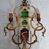 Importante applique Baguès en fer forgé doré