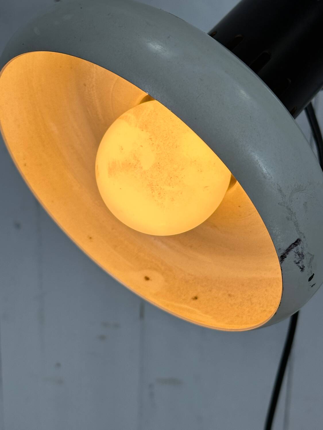 Aluminum floor lamp from the 60s