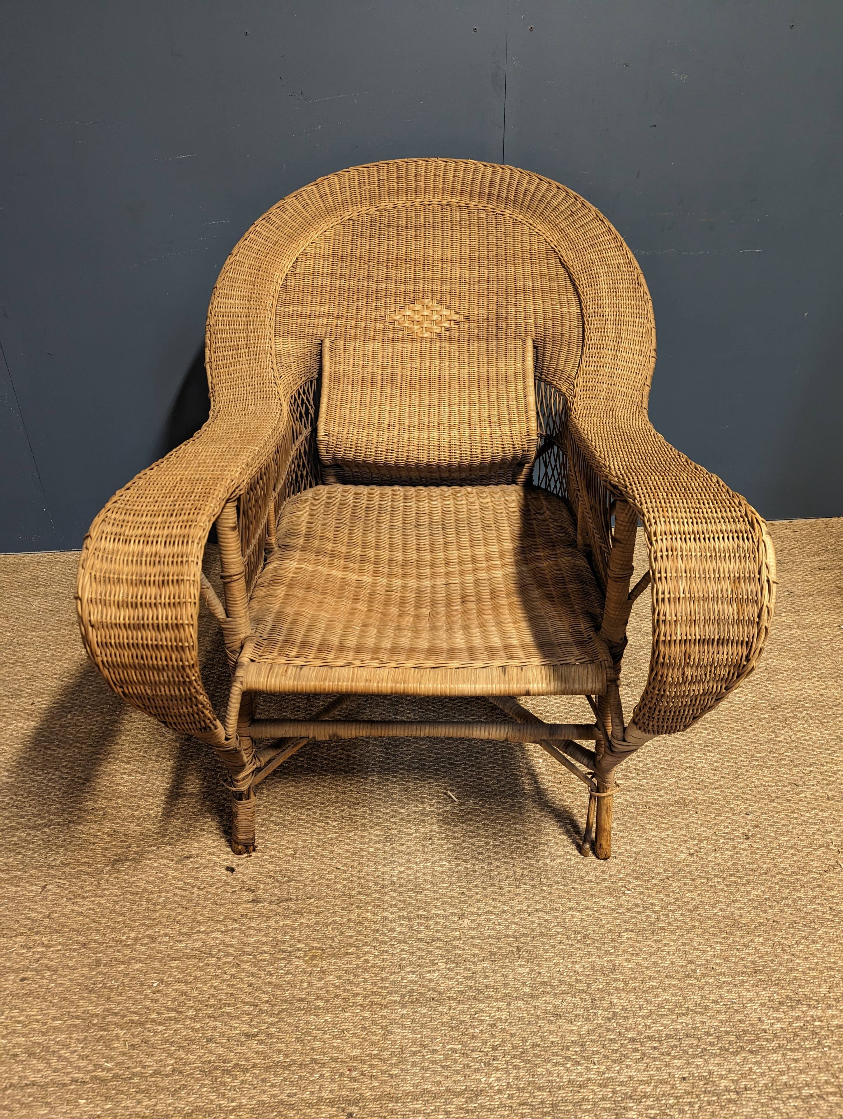 Rattan armchair