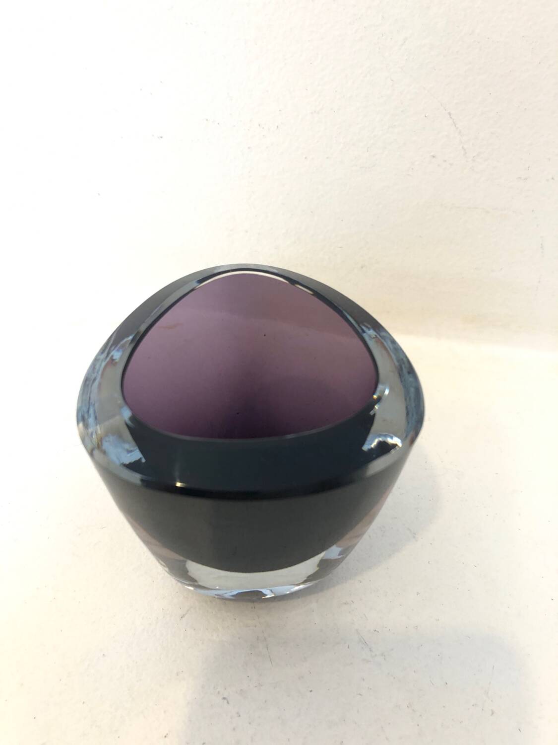 Mini purple crystal vase, 1970