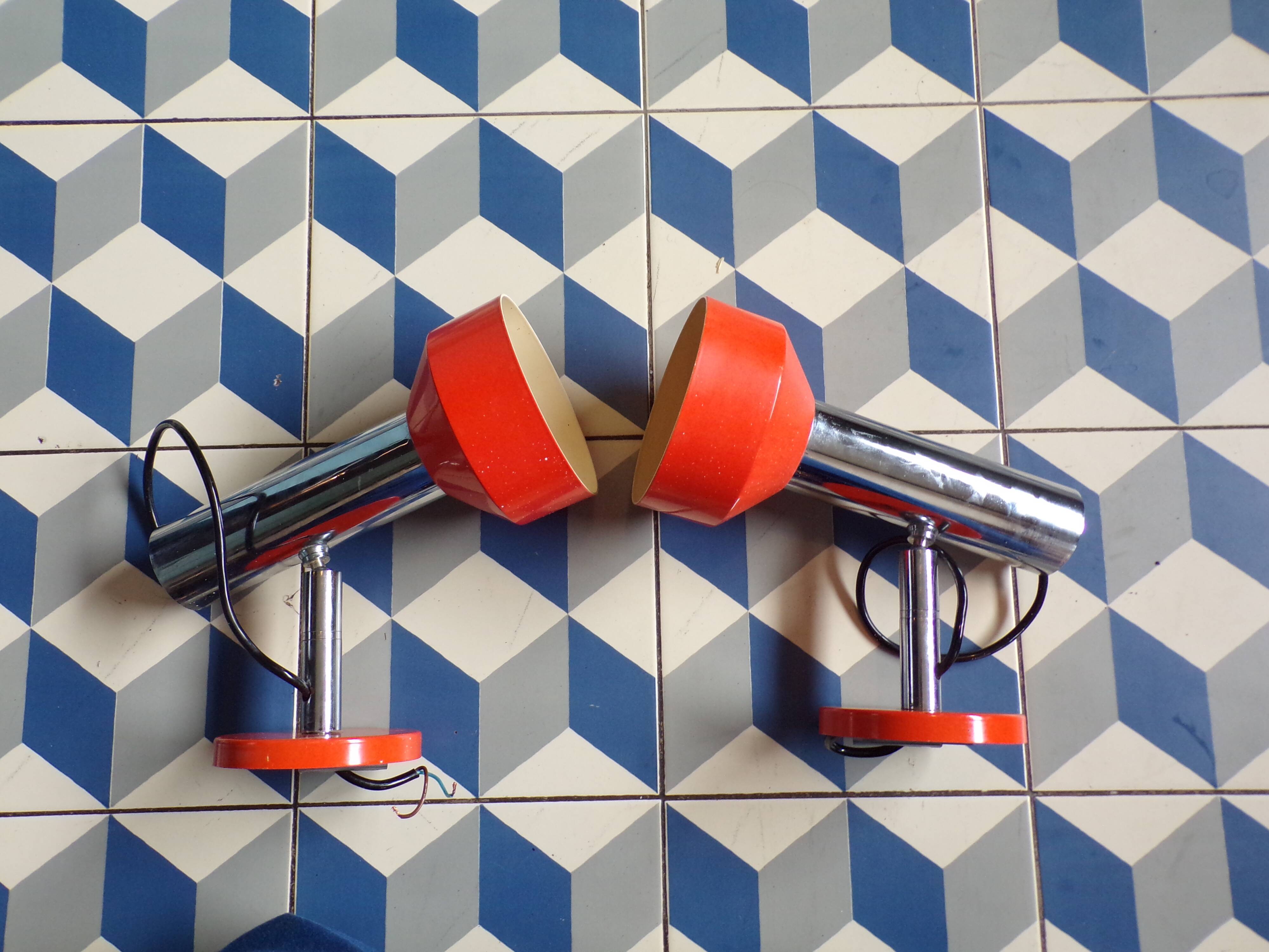 Pair of German wall lights 1970