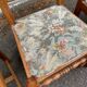 4 chaises bois massif type ferme et tissu