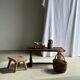 Large antique woven wicker basket with handle H45 L43 D25