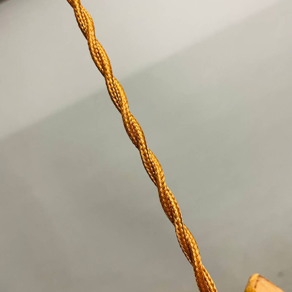 Wood and straw Japandi style hanging lamp