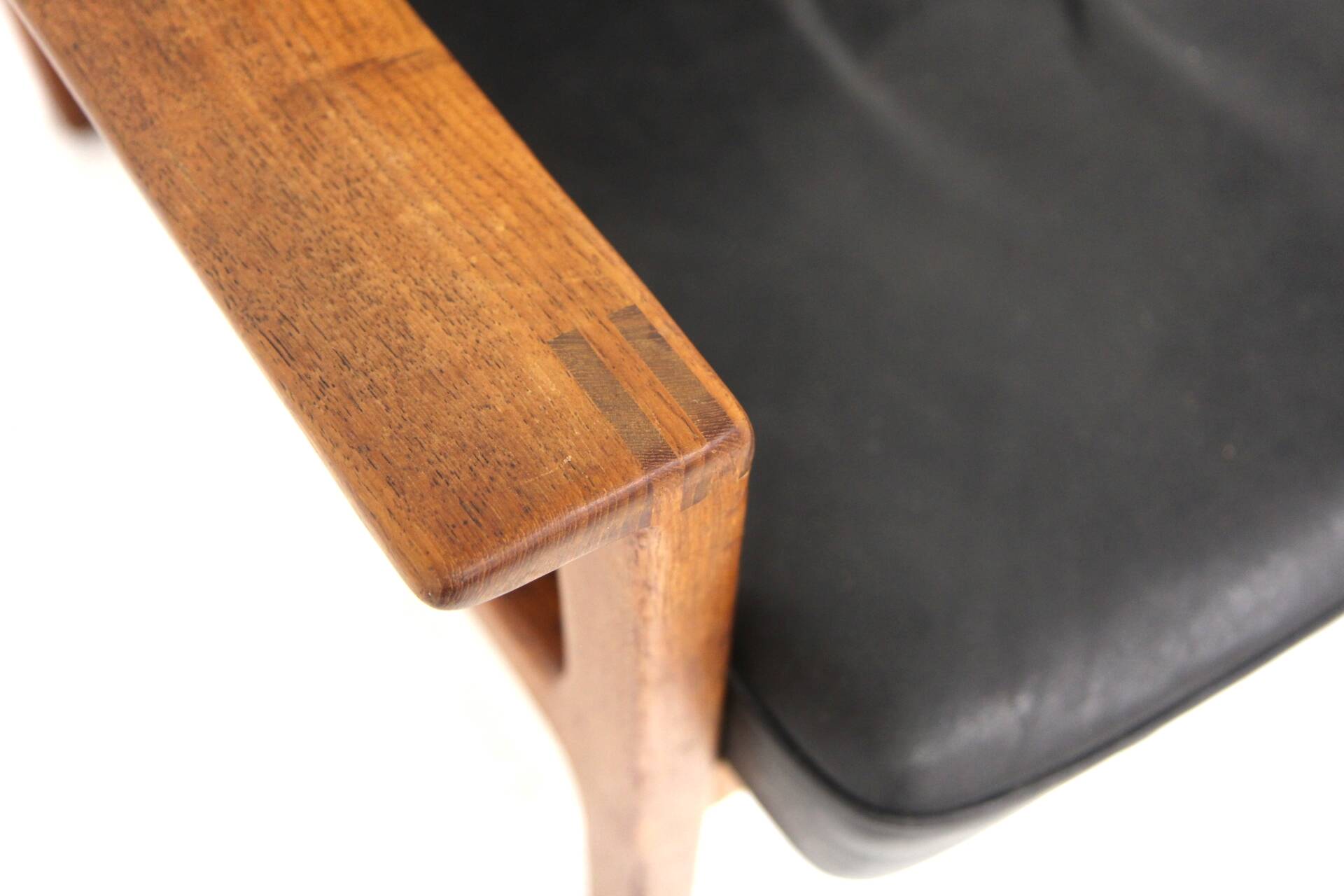 Scandinavian leather armchair, Bröderna Andersson, Sweden, 1960