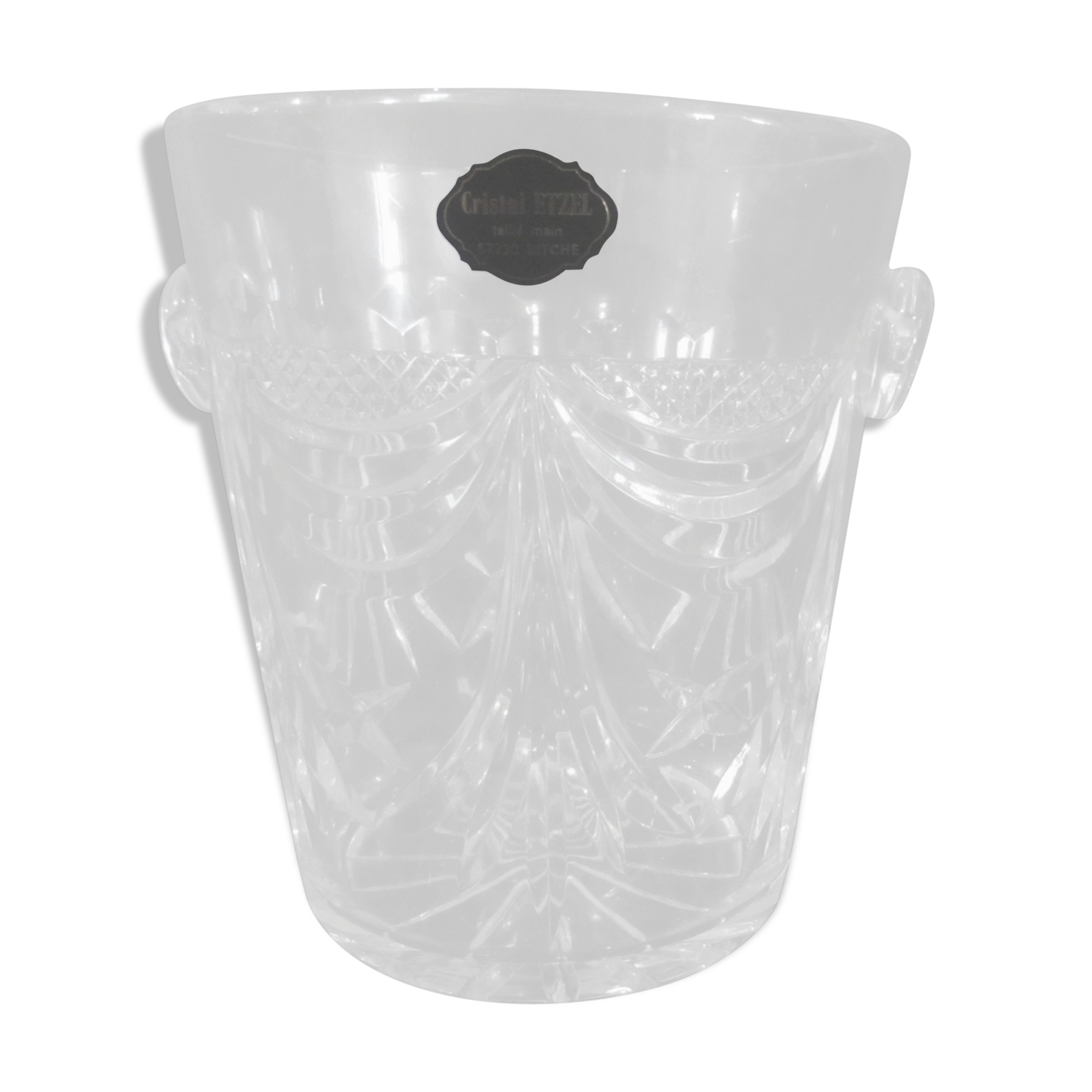 Hand-cut crystal champagne bucket