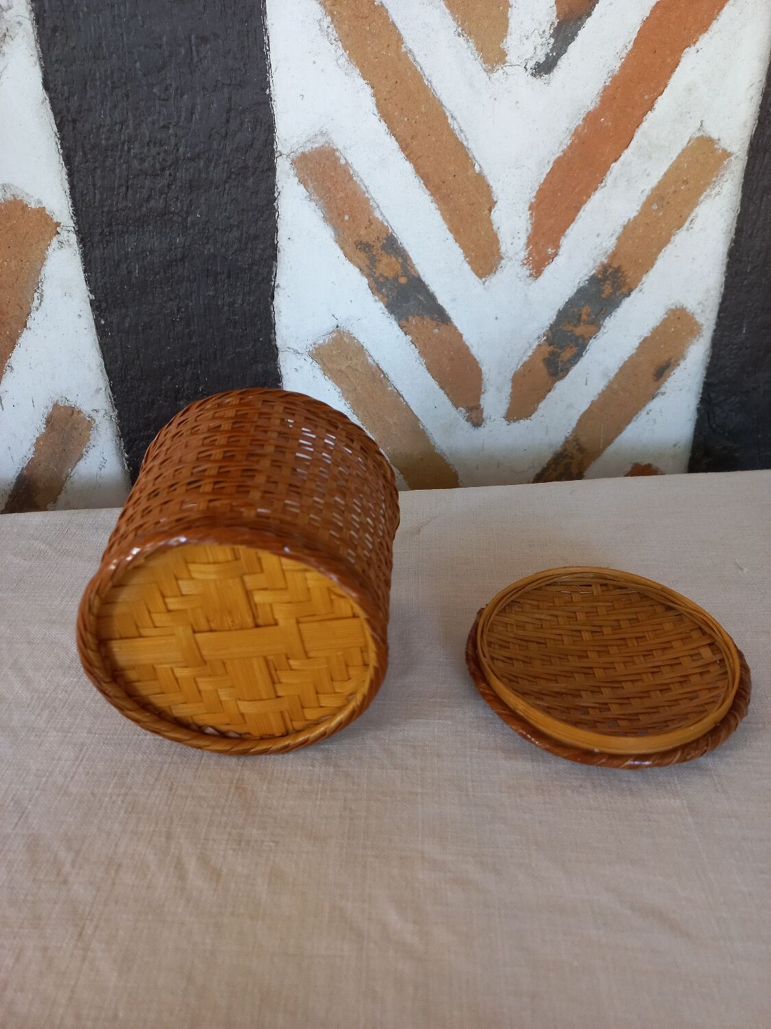 Vintage wicker box