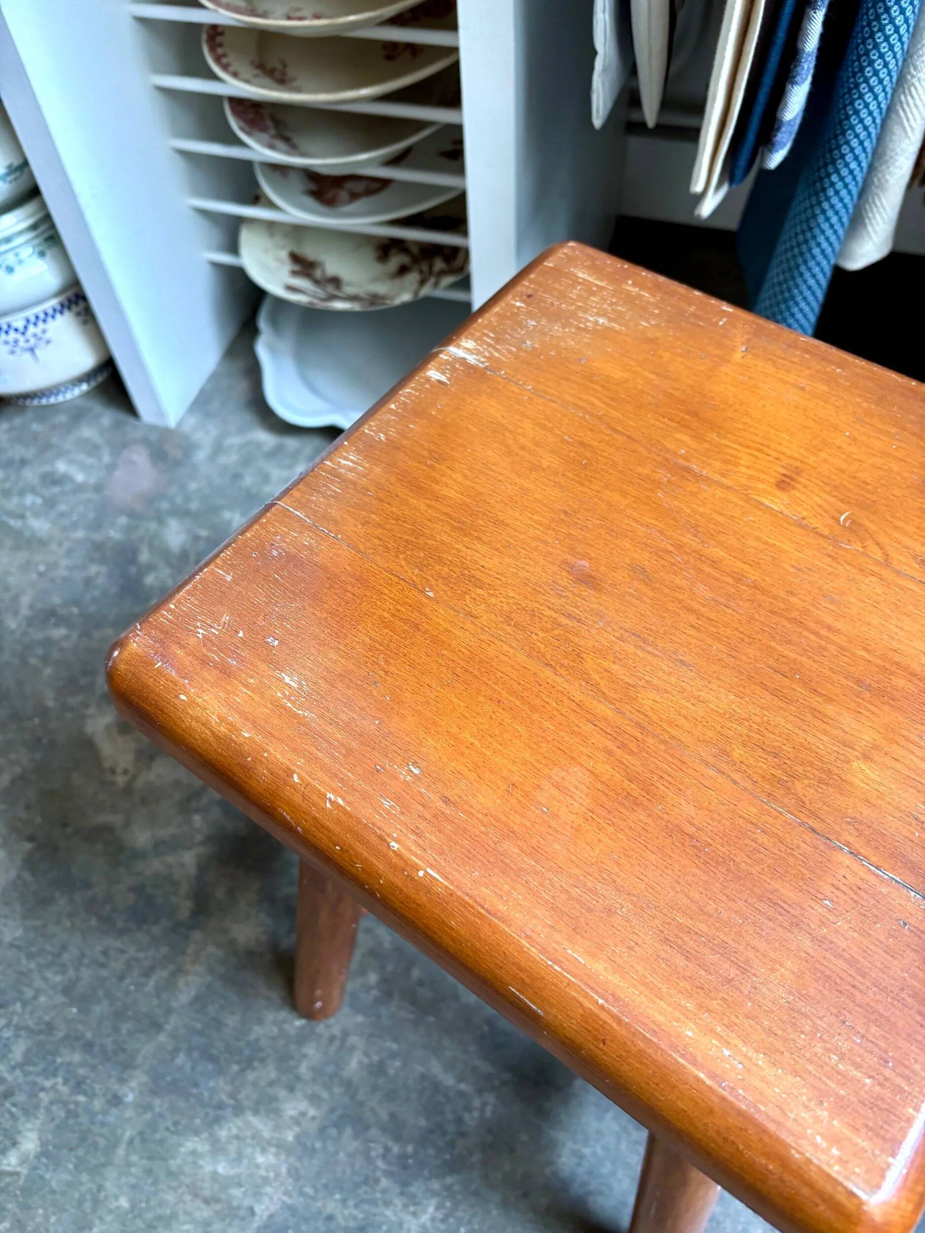 Dark wood stool