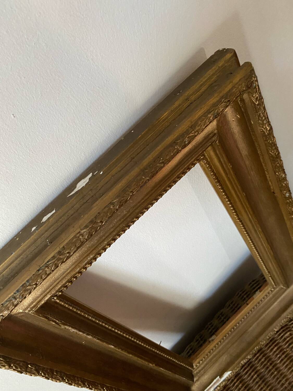 Old gilded wood frame.
