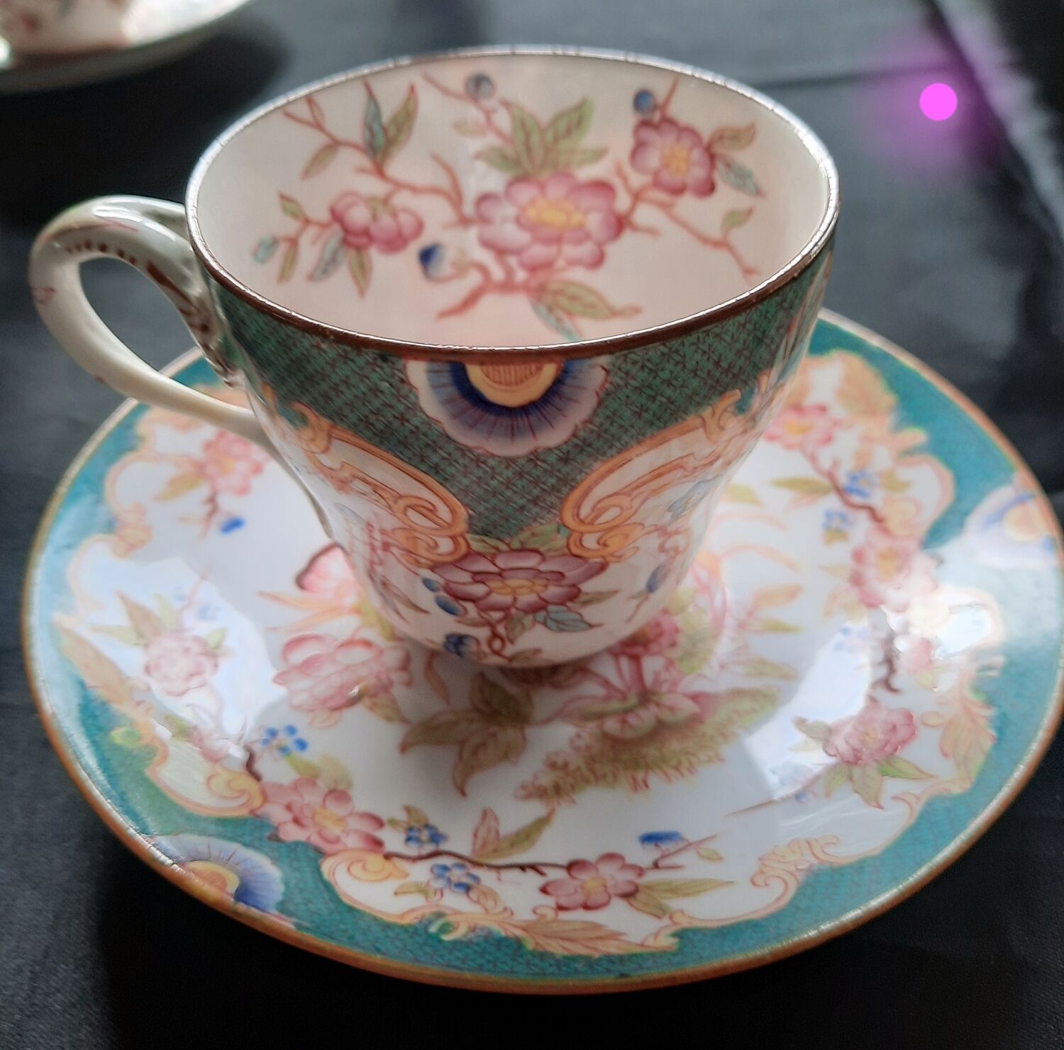 4 cups and under cups of the 19th century earthenware factory of sarreguemines