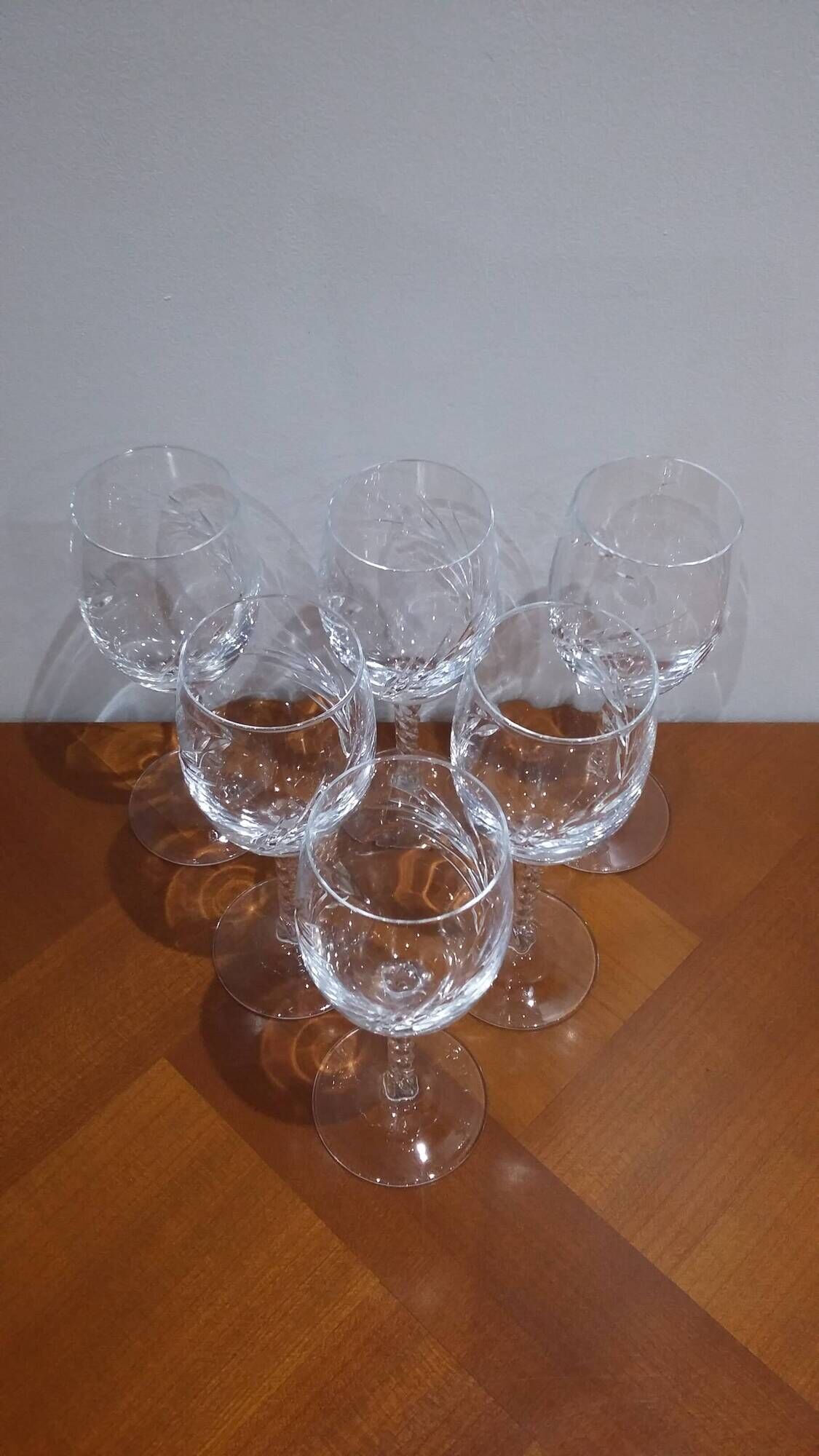 Très Joli Série De 6 Verre A Vin Blanc Epi Fleury En Cristal D'arques