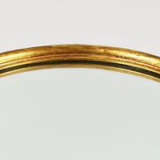 Round wall mirror in gilded wood, mid-century, C. Allodi & G. Subelli, Italy, 1950s.