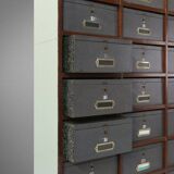 Industrial Filing Cabinet in Wood, Belgium 1920s