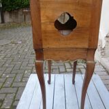 Louis XV bedside table in solid walnut