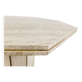 Travertine and Brass dining table, 1970s