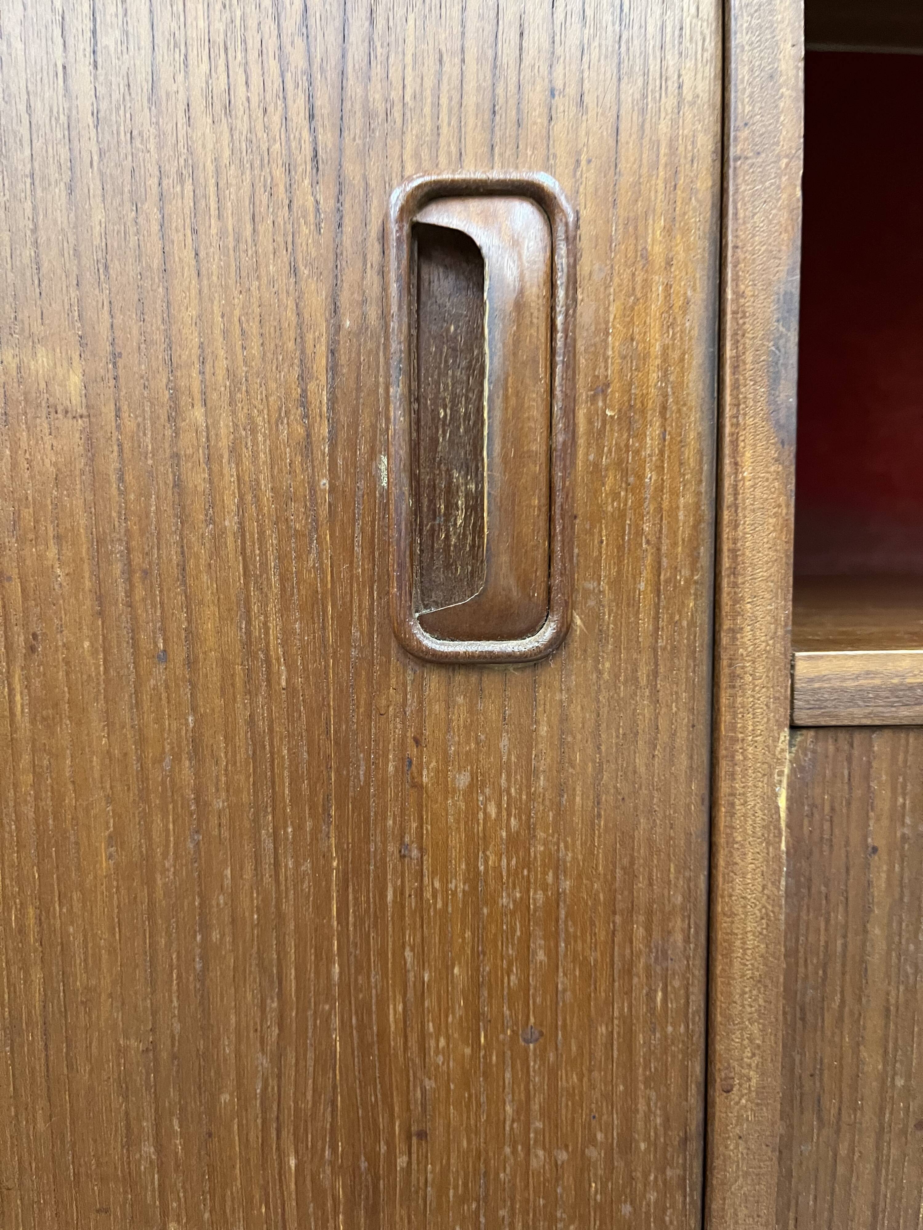 Scandinavian wooden high sideboard – 1960s