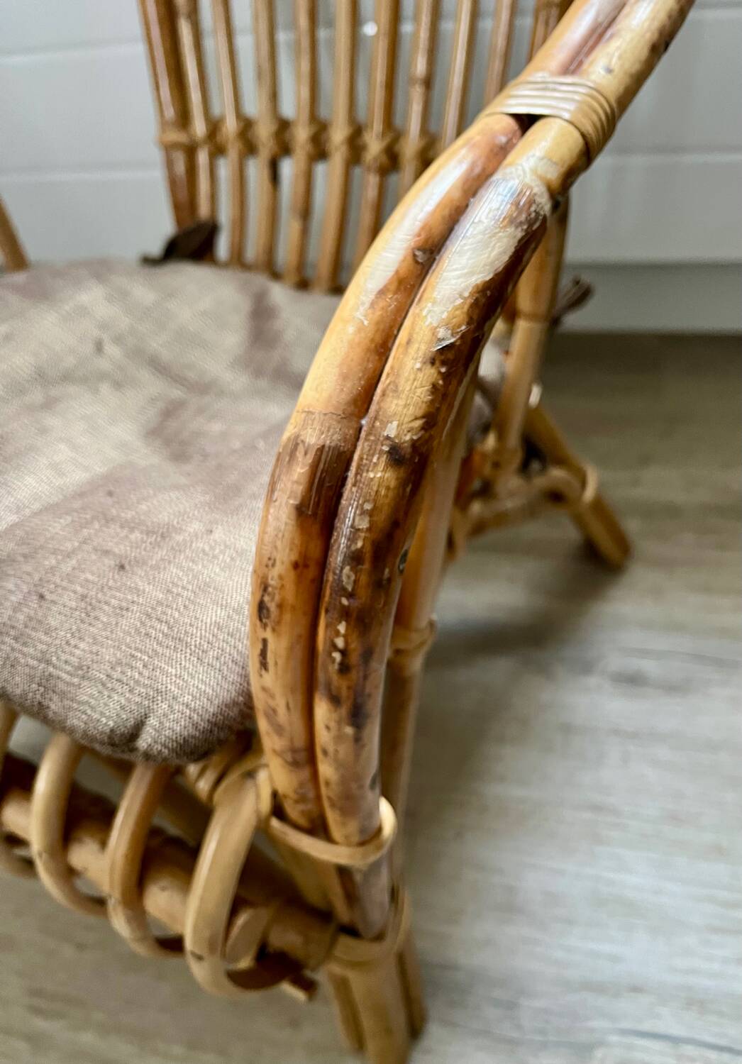 Child's rattan armchair