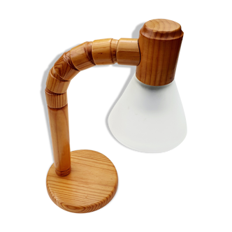 Scandinavian articulated pine lamp