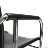 Strässle HE leather lounge chair by Hans Eichenberger