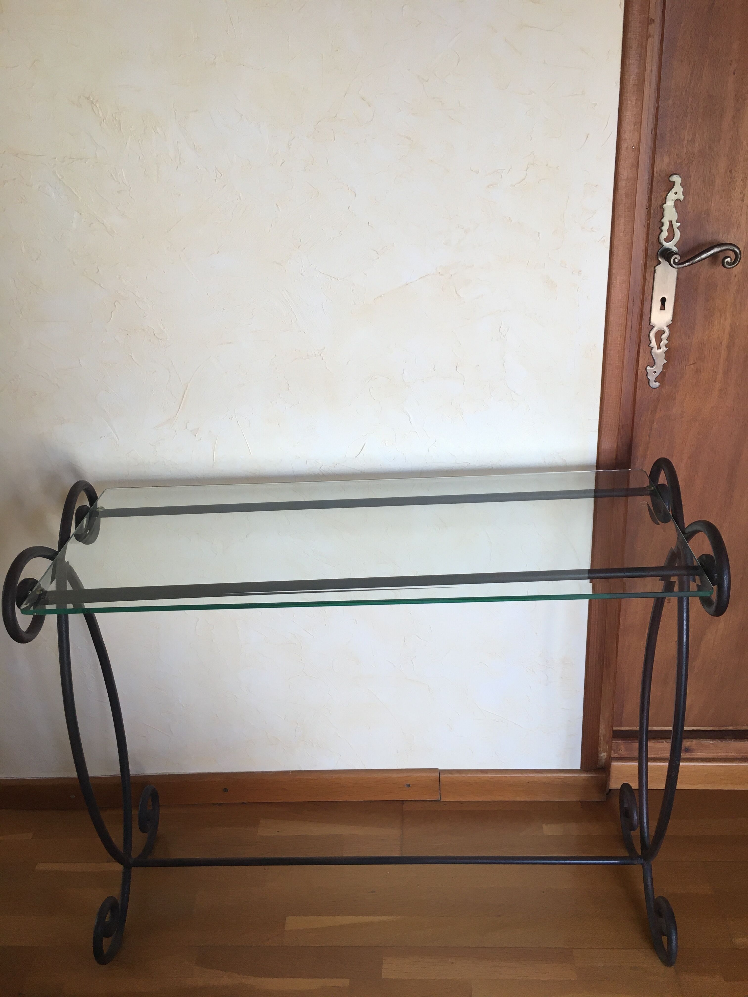 Vintage wrought iron console