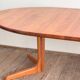Grande table à manger scandinave vintage en teck massif, Danemark, 1970