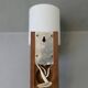 Scandinavian wall lamp in teak and opaline, 1970s