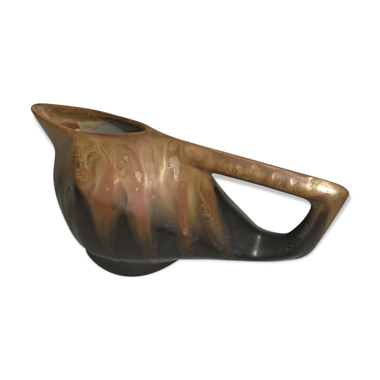 Former pitcher GANNAT enamelled ceramic form geometric Vintage