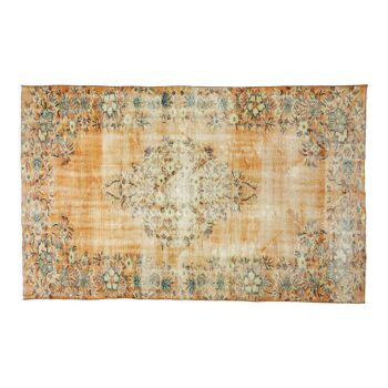 Anatolian handmade vintage rug 248 cm x 154 cm