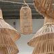 Suspension ou luminaire en rotin en forme de lanterne asiatique