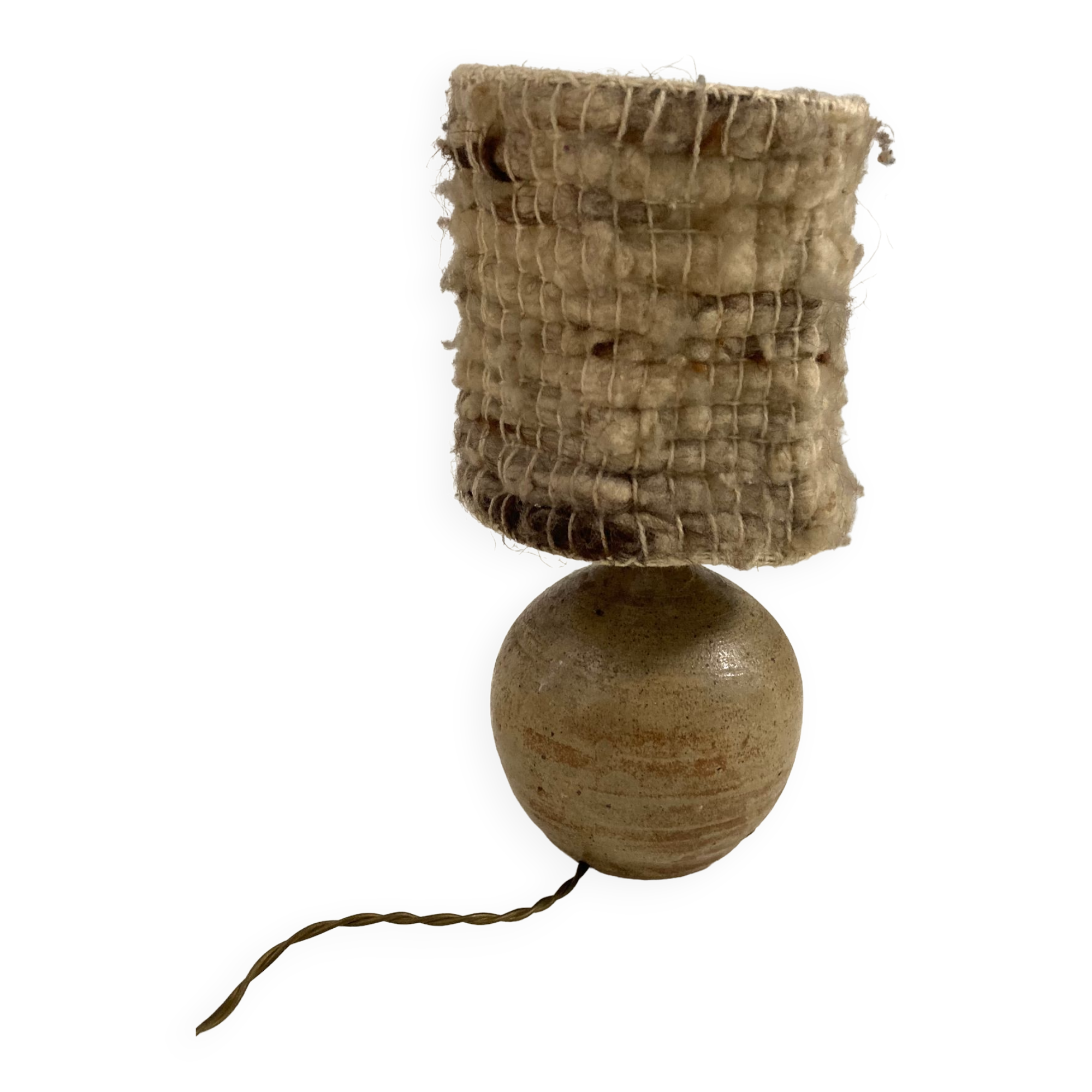 Vintage lamp in gres woven lampshade