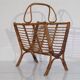 Vintage rattan magazine holder 1960