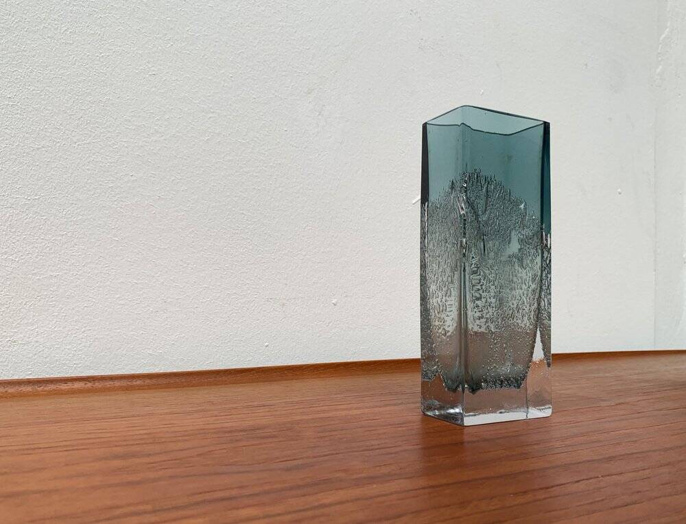 Mid-Century Vase in German Glass Block, 1960s